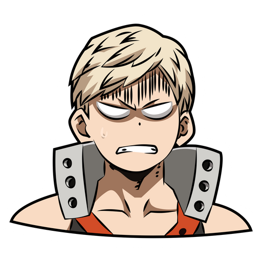 here is a My Hero Academia Katsuki Bakugo Hairstyle Sticker from the My Hero Academia collection for sticker mania