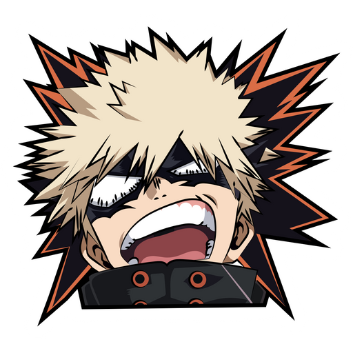 here is a My Hero Academia Katsuki Bakugo Wicked Sticker from the My Hero Academia collection for sticker mania