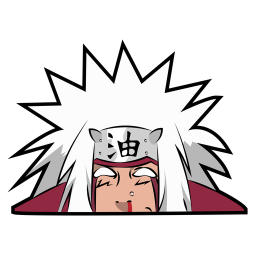 here is a Naruto Jiraiya Nose Bleeding Sticker from the Naruto collection for sticker mania