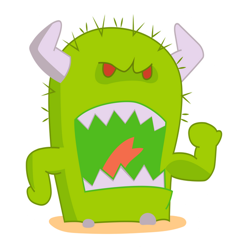 Angry Cactus Sticker