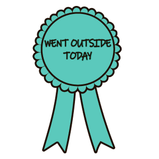 Award Badge Went Outside Today Sticker