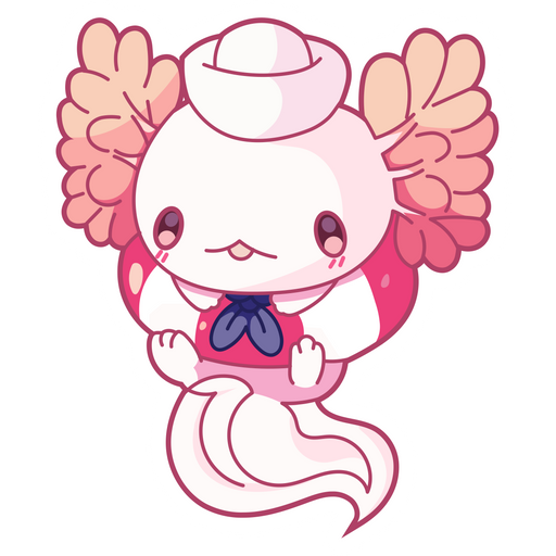 Axolotl with Inflatable Circle Sticker