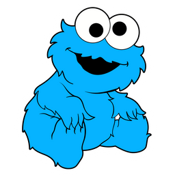 Baby Cookie Monster Sticker - Sticker Mania