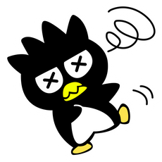 Badtz-Maru Falls Sticker