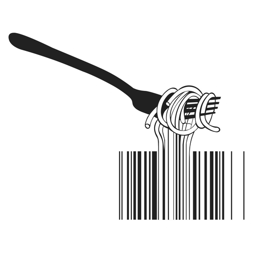 here is a Barcode Spaghetti Noodles Sticker from the Food and Beverages collection for sticker mania