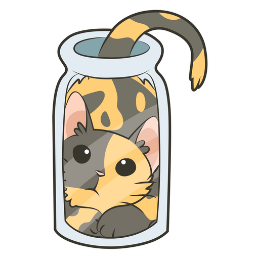 here is a Bottled Cat Sticker from the Cute Cats collection for sticker mania