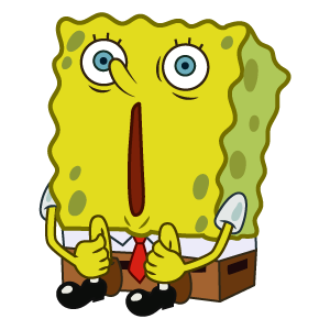 cool and cute Breathing Spongebob for stickermania