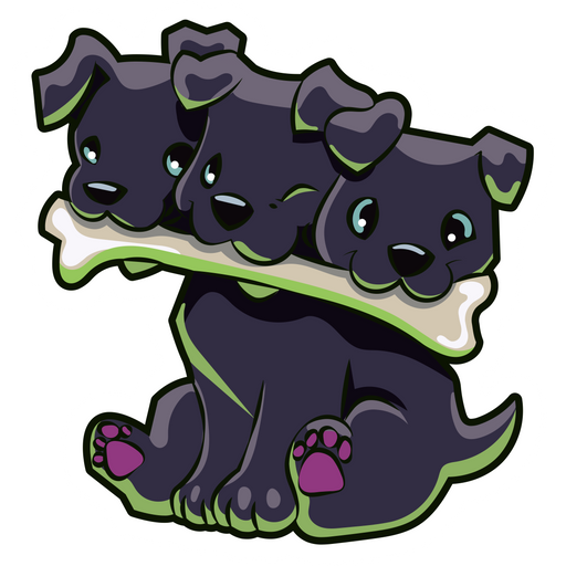 here is a Cerberus Sticker from the Noob Pack collection for sticker mania