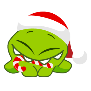 cool and cute Christmas Cut the Rope Sticker for stickermania