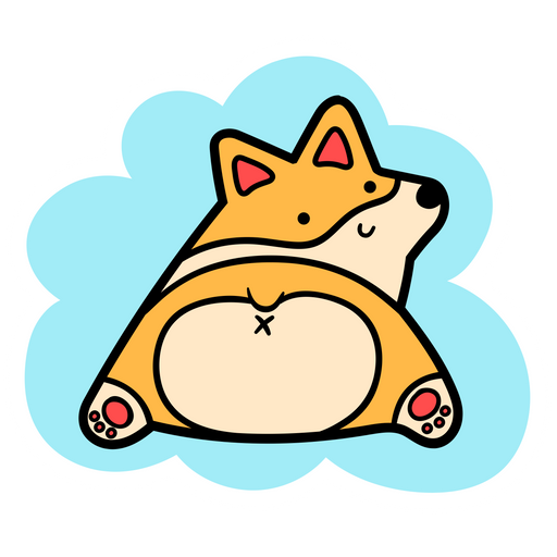 here is a Corgi Puppy Back View Sticker from the Animals collection for sticker mania