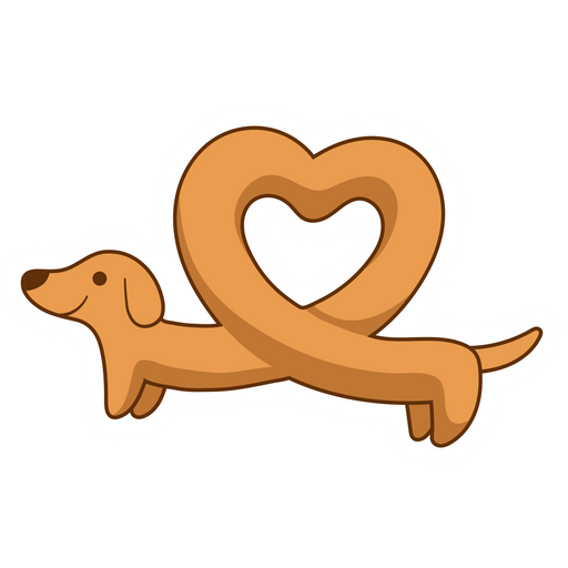 Dachshund Dog Love Heart Sticker
