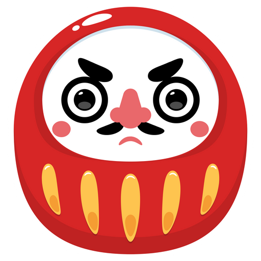here is a Daruma Sticker from the Noob Pack collection for sticker mania