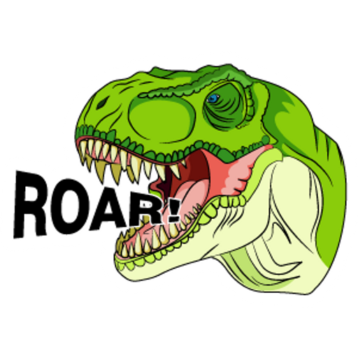 Dinosaur T-Rex Roar Sticker - Sticker Mania