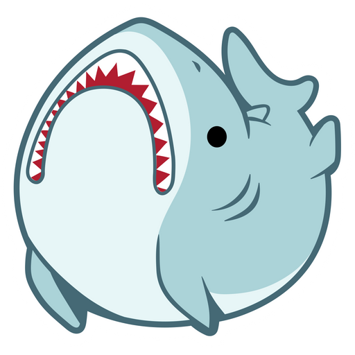 Funny Great White Shark Sticker - Sticker Mania