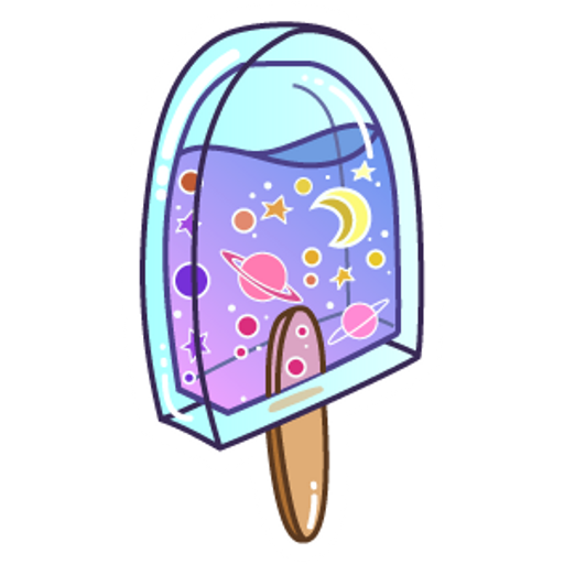 Galaxy Ice Cream Sticker