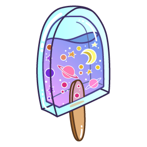 cool and cute Galaxy Ice Cream Sticker for stickermania