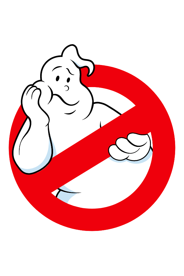 GhostBusters Logo Bored Ghost - Sticker Mania