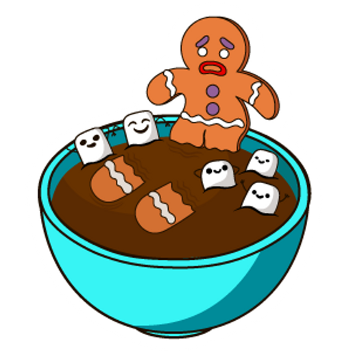 Gingerbread Man and Chocolate Milk Sticker