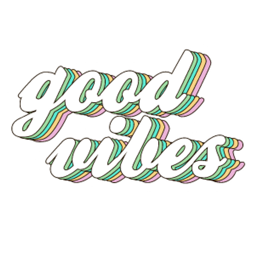 here is a Good Vibes Sticker from the Inscriptions and Phrases collection for sticker mania