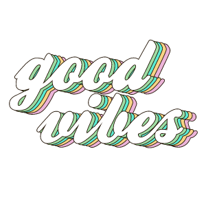 here is a Good Vibes Sticker from the Inscriptions and Phrases collection for sticker mania