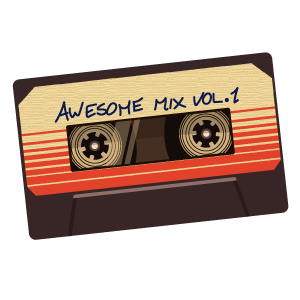 here is a Guardians Of The Galaxy Awesome Mix Vol 1 Sticker from the Noob Pack collection for sticker mania