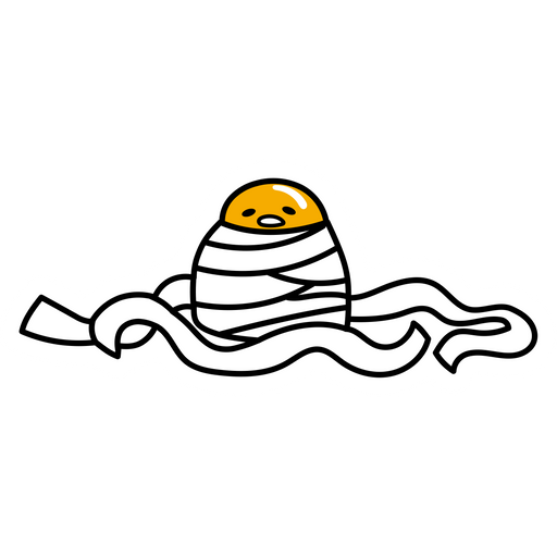 here is a Gudetama Mummy Sticker from the Gudetama collection for sticker mania