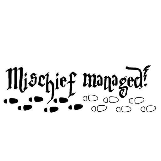 here is a Harry Potter Mischief Managed Sticker from the Harry Potter collection for sticker mania
