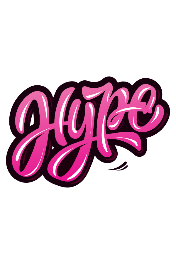 Hype Graffiti Style Sticker - Sticker Mania