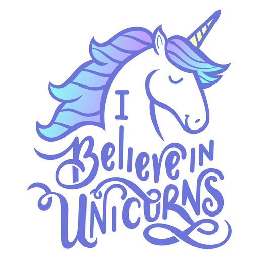 here is a I Believe in Unicorns Sticker from the Noob Pack collection for sticker mania