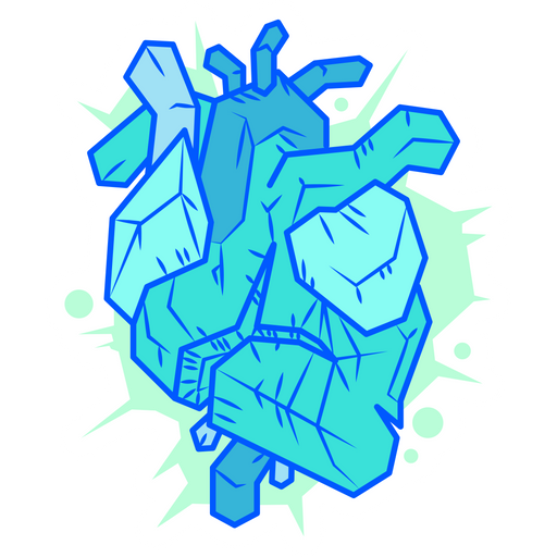 here is a Icy Heart Sticker from the Noob Pack collection for sticker mania