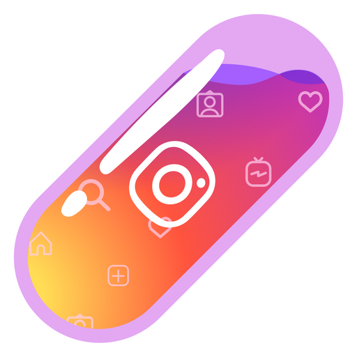 here is a Instagram Pill Sticker from the Into the Web collection for sticker mania
