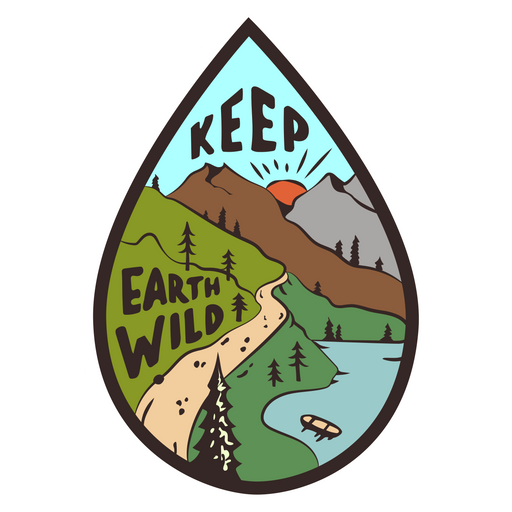 here is a Keep Earth Wild Sticker from the Travel collection for sticker mania