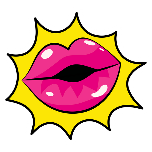 Kissing Lips Sticker - Sticker Mania