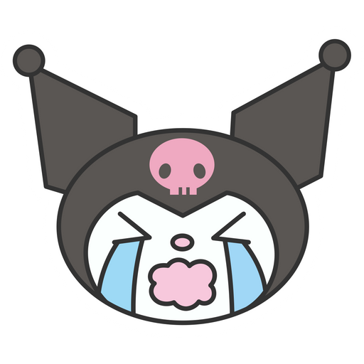 here is a Kuromi Crying Sticker from the Anime collection for sticker mania