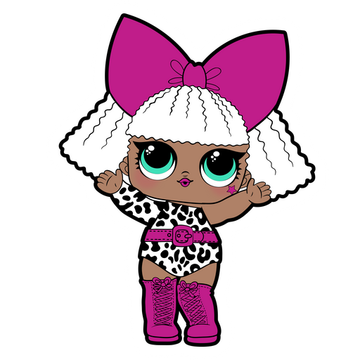 here is a LOL Doll Diva Sticker from the L.O.L. Surprise! collection for sticker mania