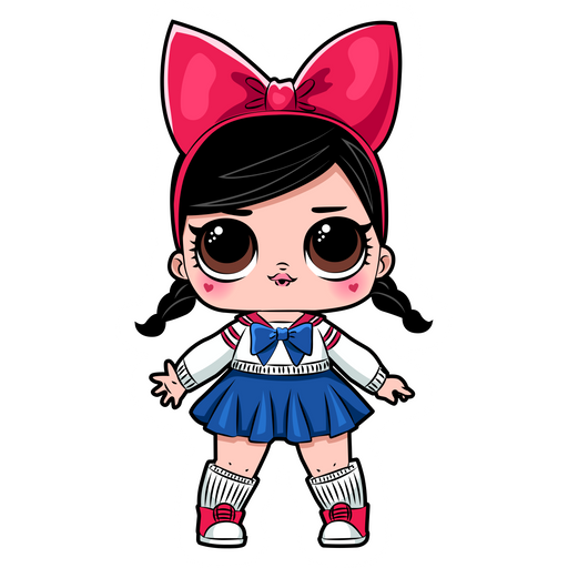 here is a LOL Doll Fanime Sticker from the L.O.L. Surprise! collection for sticker mania