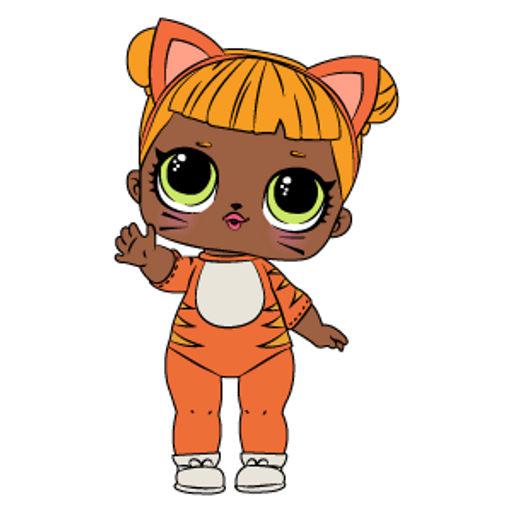 LOL Doll Tiger Sticker