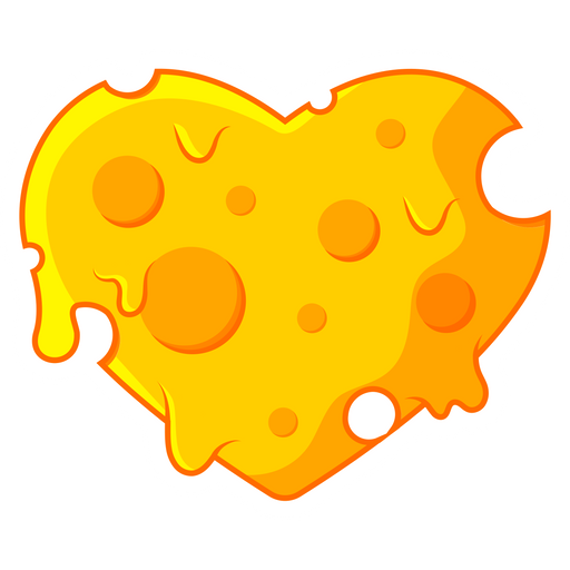 here is a Love Cheese Sticker from the Food and Beverages collection for sticker mania