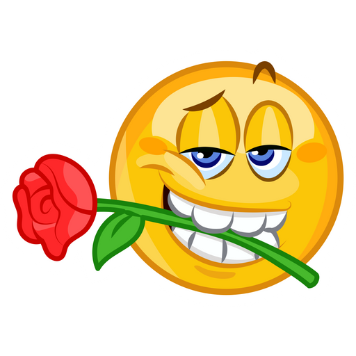 here is a Love Emoji with Rose Sticker from the Noob Pack collection for sticker mania