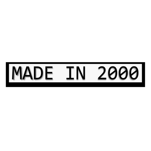 here is a Made in 2000 Sticker from the Inscriptions and Phrases collection for sticker mania