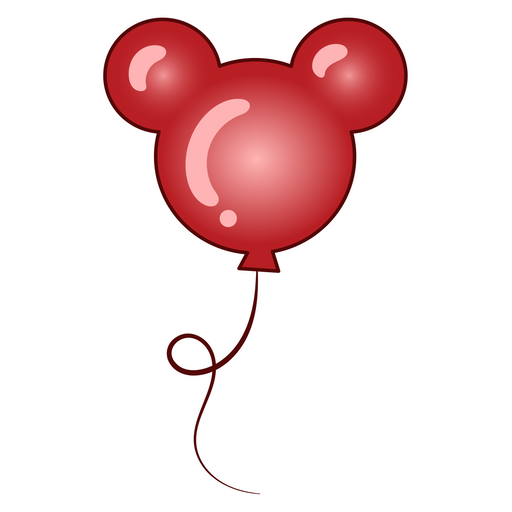 Mickey Mouse Red Balloon Sticker