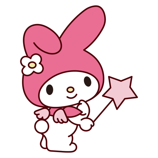 here is a My Melody Magician Sticker from the Noob Pack collection for sticker mania