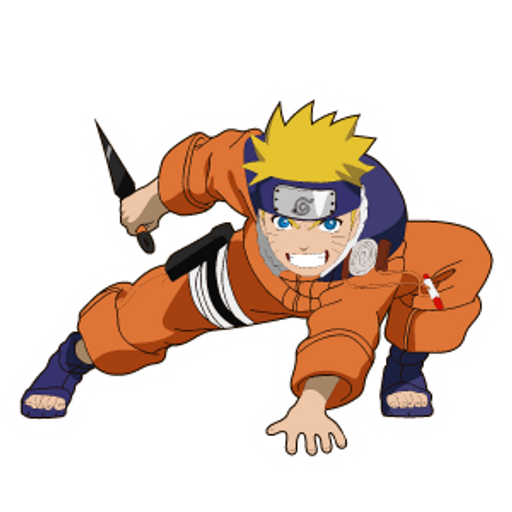 here is a Naruto in Attack Position from the Naruto collection for sticker mania