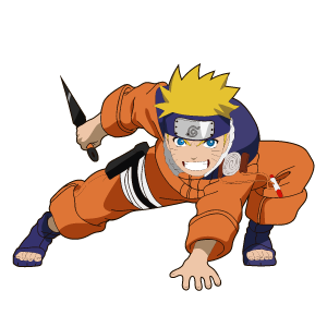 cool and cute Naruto in Attack Position for stickermania