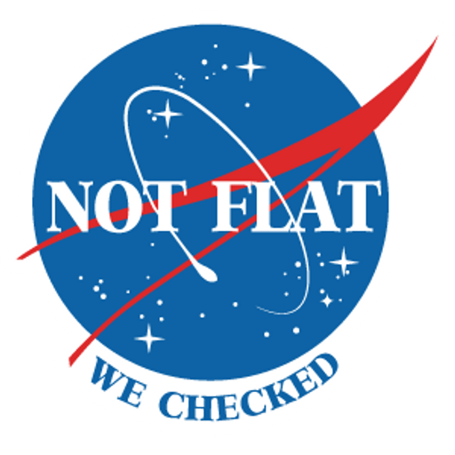 NASA Logo Not Flat We Checked Sticker