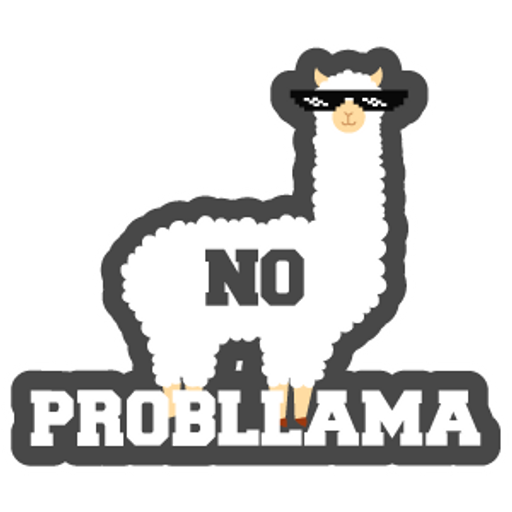 here is a No Prob Llama Sticker from the Animals collection for sticker mania