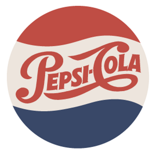 here is a Pepsi Cola Vintage Logo Sticker from the Food and Beverages collection for sticker mania