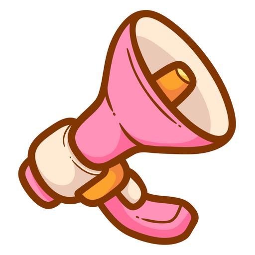 here is a Pink Megaphone Sticker from the Noob Pack collection for sticker mania