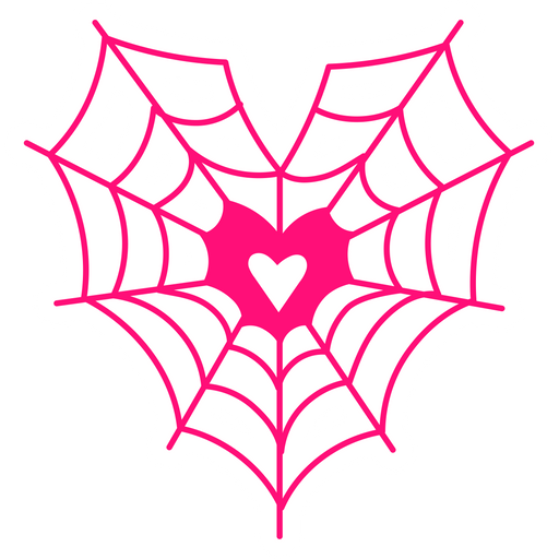 Pink Web Heart Sticker