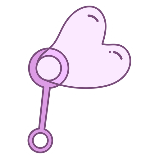 Purple Heart Soap Bubble Sticker